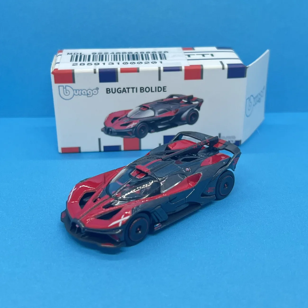 Bburago1:64 Flying Fire Meteor Bugatti Bolide Моделирование сплава Модель автомобиля Суперкар Игрушки для мальчиков