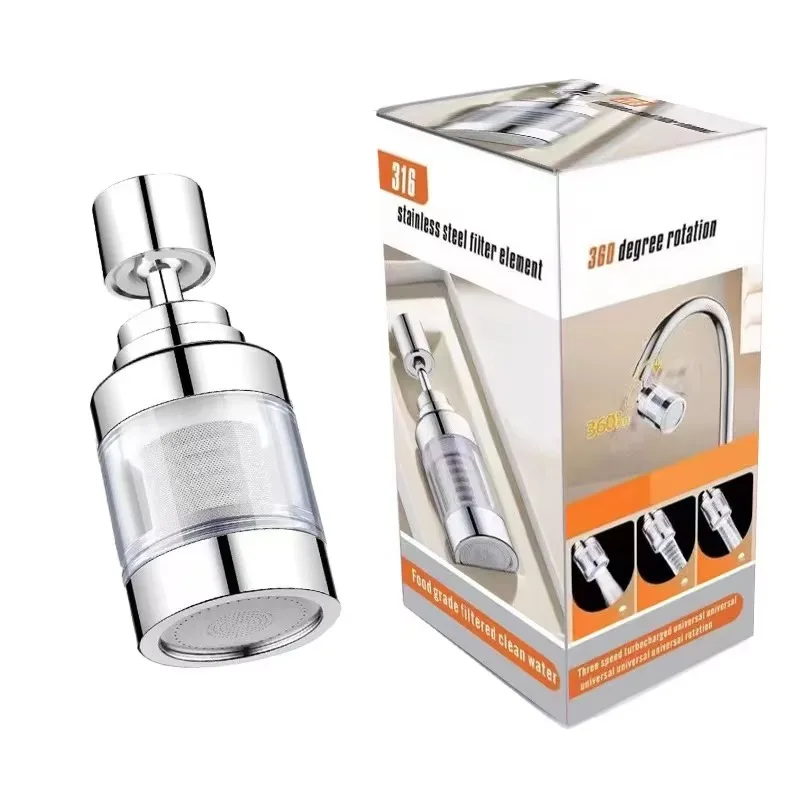 Modern Design ABS Wall-mounted Kitchen Faucet Filter Splash-proof Rotatable Water Saving Pressure Shower Head Nozzle