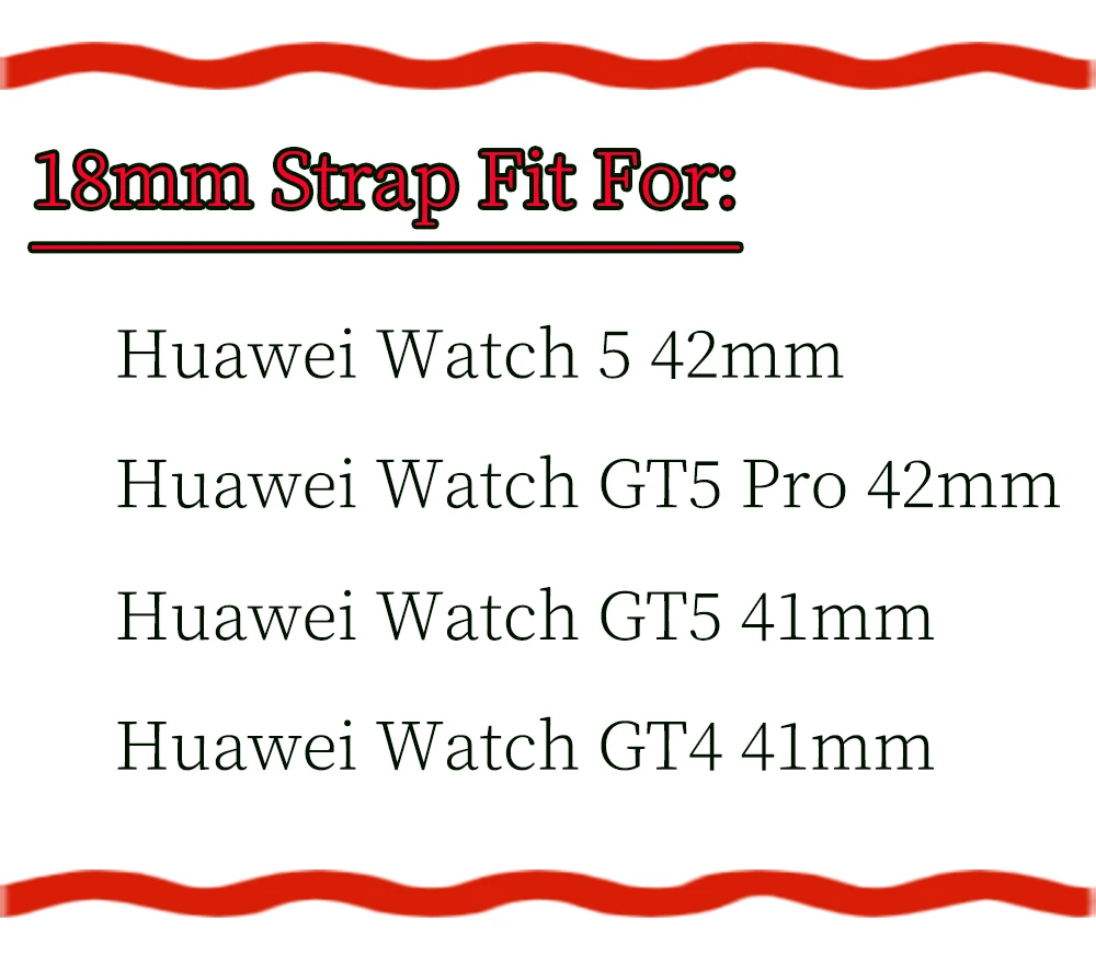 Ремешок 18 мм для Huawei Watch 5 GT5 Pro 42 мм GT5/4 41 мм Спортивный дышащий 8-образный ремешок с пряжкой для Huawei GT5 Pro/GT5 Ремешок 18 мм