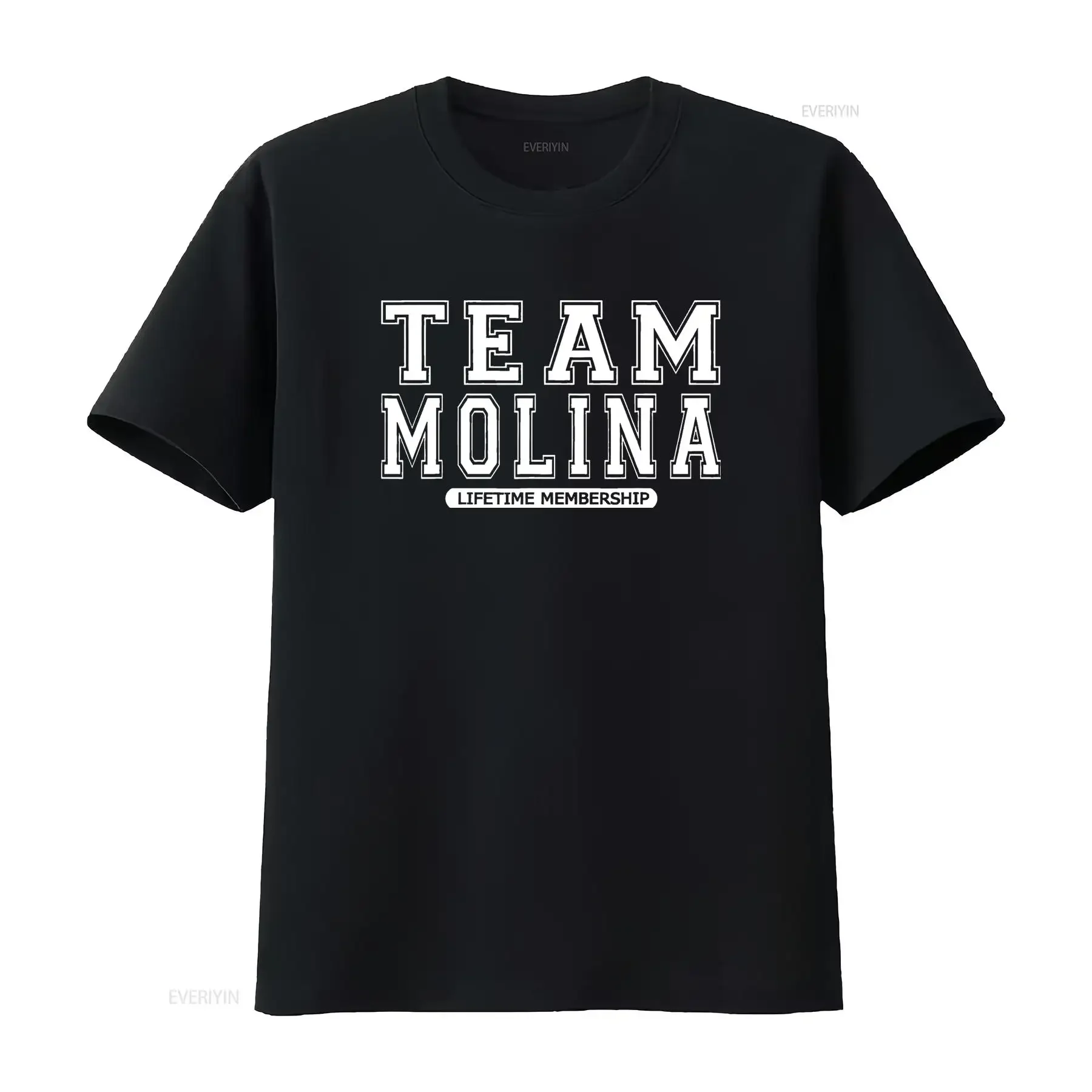 

Женская футболка Team Molina Family Surname Reunion Crew Member, черная винтажная стильная футболка с рисунком, универсальная, стильная, слегка мужская