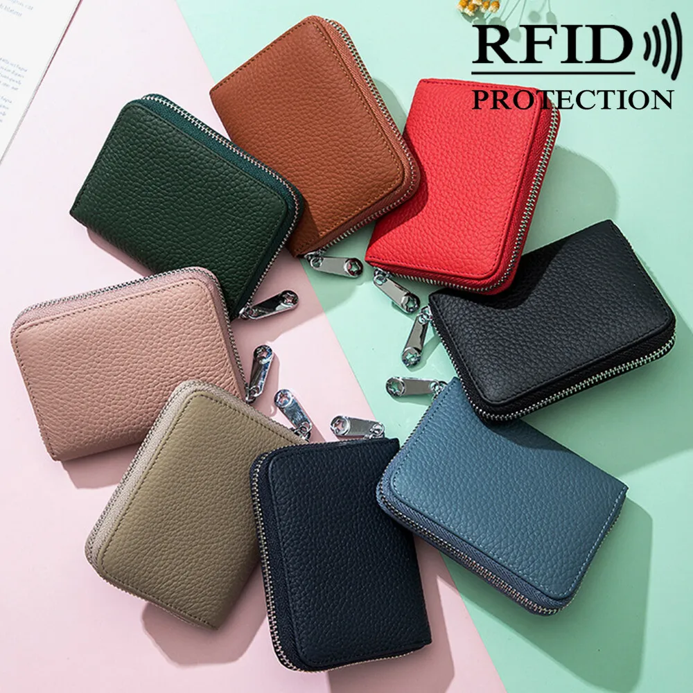 

Women's RFID Credit Card Holder Zipper Card Slot Card Bag Coin Purse Small Wallet Mini Purse Cute Wallet Small Bag Wallet