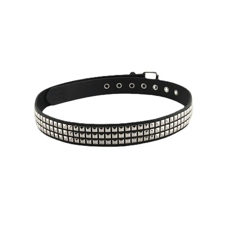 

Jeans Y2K Punk Style Metal Chaining Rivet PU leather Belt Korean Waist Strap Casual Belt Accessories Female Waistband