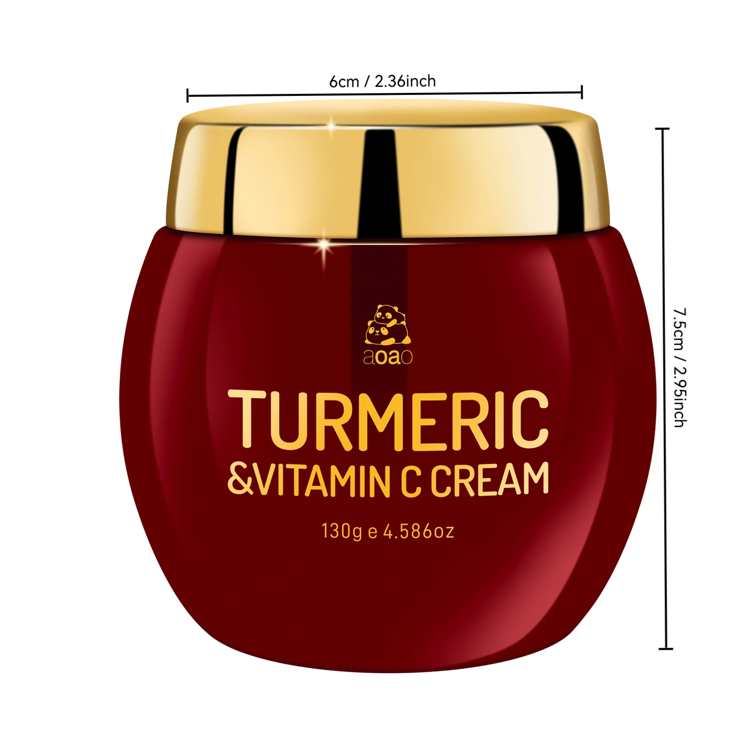 Turmeric & Vitamin C Moisturizing Cream with Hyaluronic Acid & Aloe Vera - Deep Hydration, Face Cream for Smooth, All Skin Types
