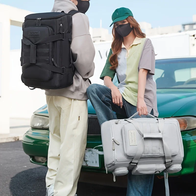 1pcs Fashion Lightweight Travel Backpack Large Capacity Wet Dry Separate Compartment Ski Sports Gym Hiking Bag