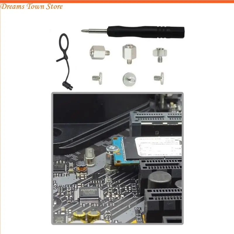 HX6A PCIe NVMe for M.2 Standoffs Mounting Screws Screwdriver for Motherboards Laptops