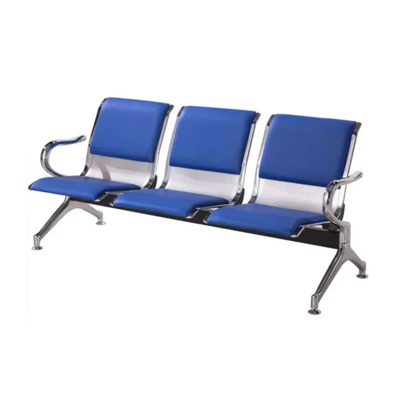 3-seater  Hospital Waiting Chair Area Armrests Stainless Steel Waiting Chair Patient Chair