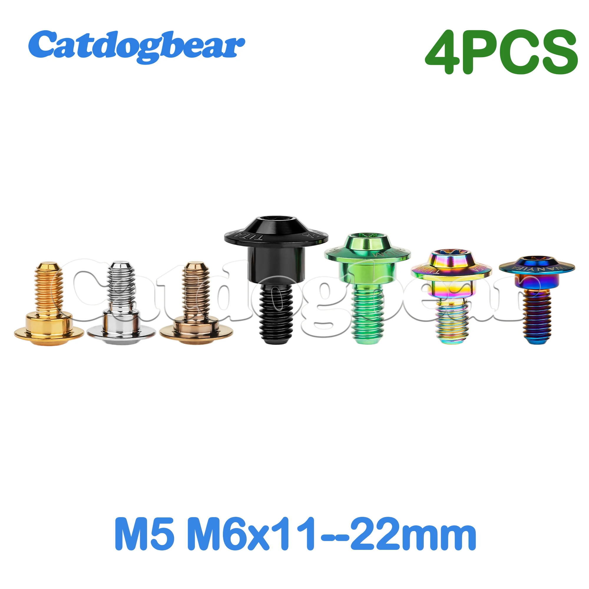 

Catdogbear титановый 4 шт. ступенчатый болт M5/M6x11-22 мм Torx головка ступенчатый винт локомотив модификация корпуса мотоцикла ступенчатые винты