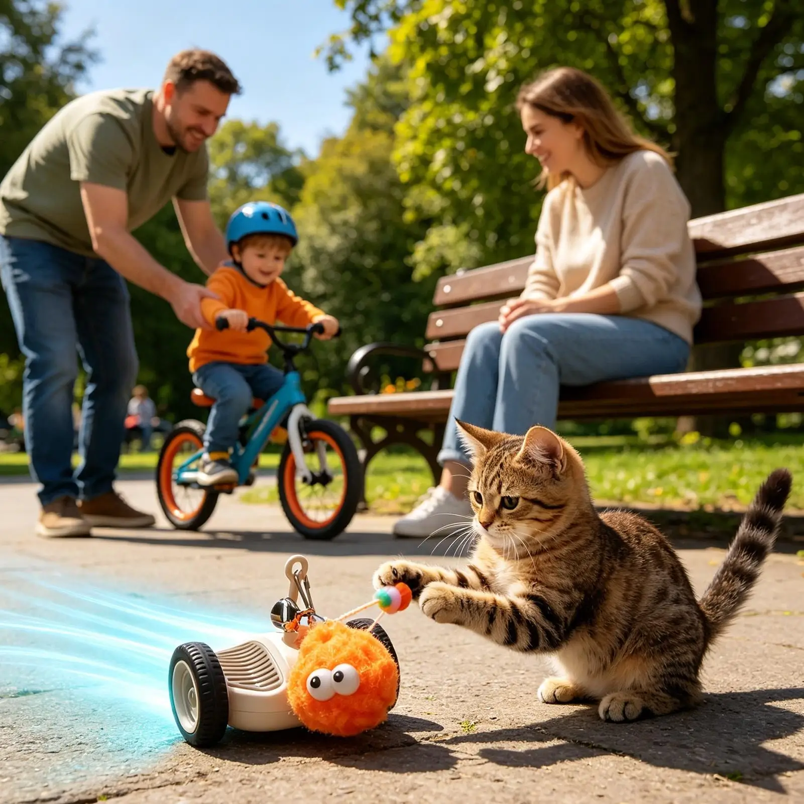 Interactive Cat Toy Obstacle Avoidance Rechargeable Teaser Indoor Cat Toy Automatic Moving For Small Medium Large Breeds Living