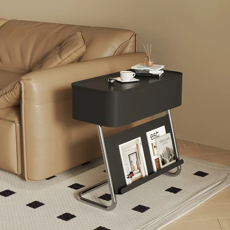 Modern Sofa Side Table Small Square Coffee Tables with Hidden Storage Coffee Tables for Living Room Big Size Interior Furniture