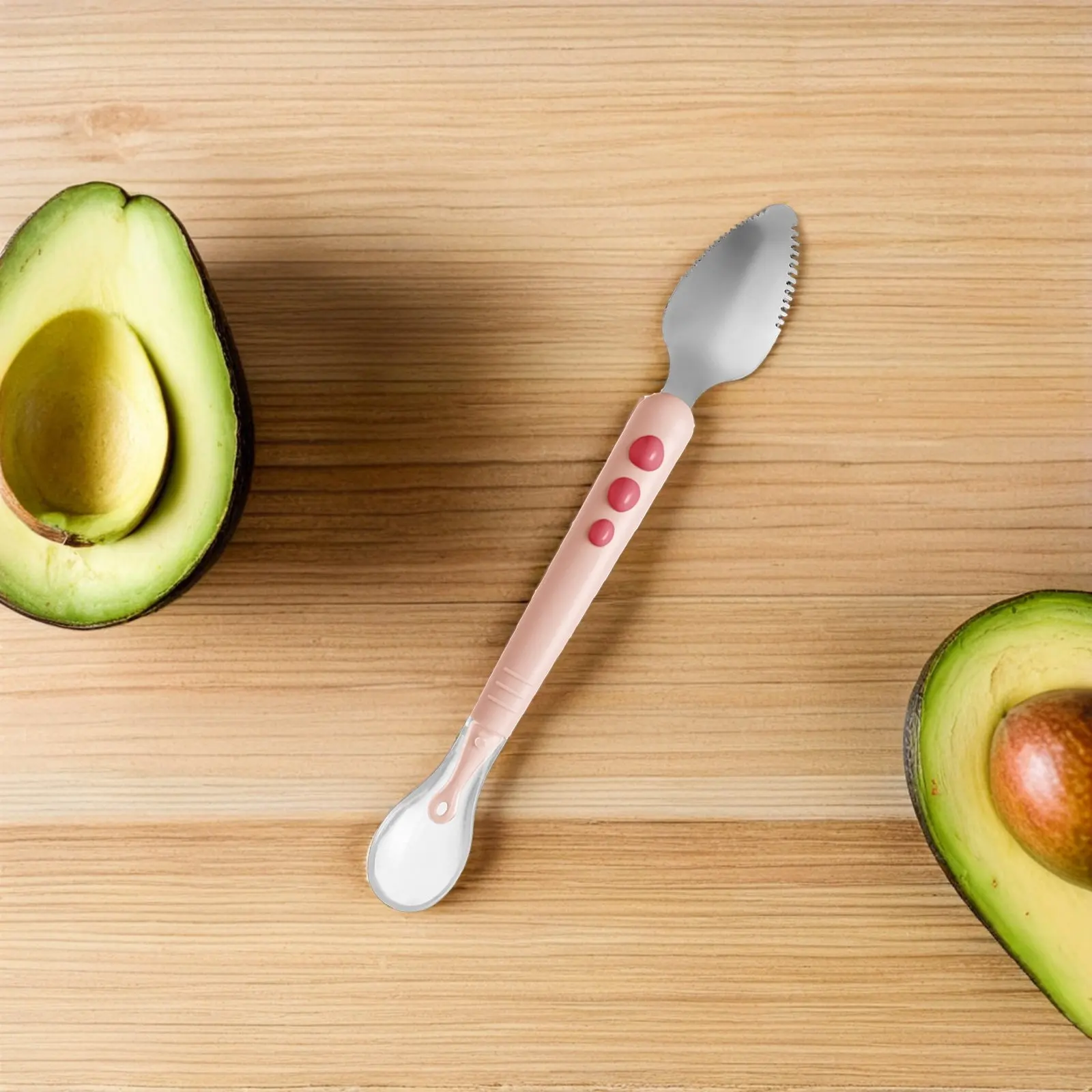 

Baby Fruit Puree Spoon Double Head Silicone Infant Feeding Training Spoon For Toddler Grapefruit Scrape Complementary Food