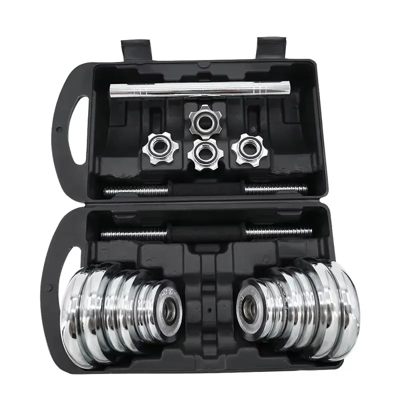 Wholesale Adjustable Cast Iron Dumbbell Set with Chrome Plate for Strength Training