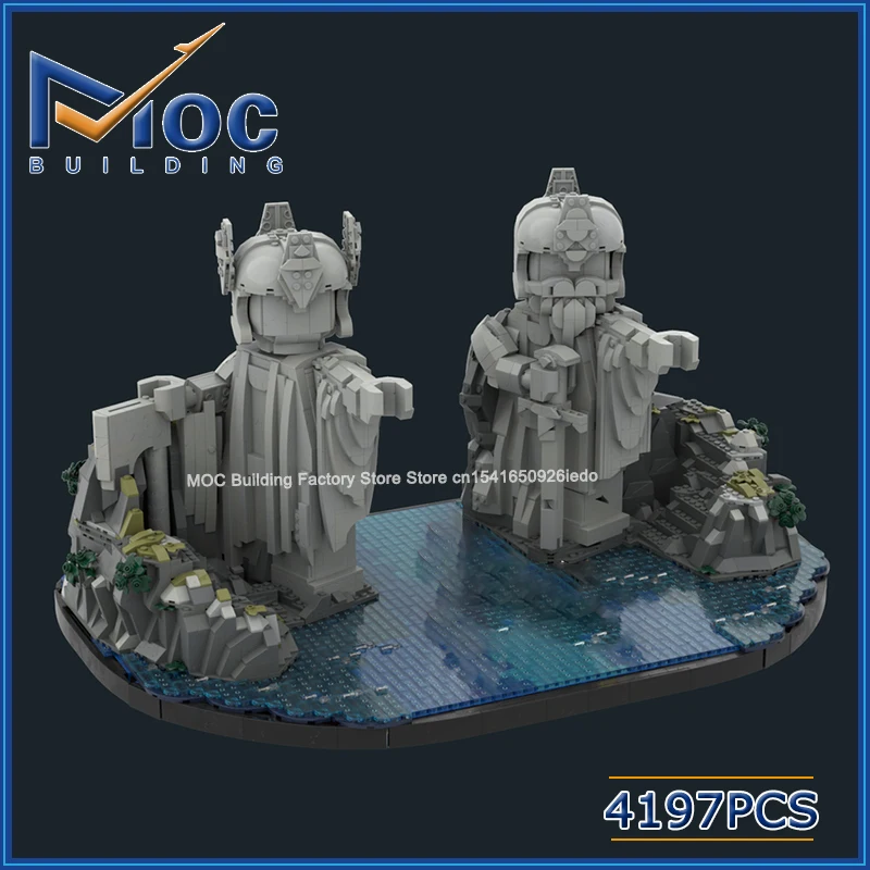 

MOC Building Blocks Classic Movie Scene Statue Of Kings Model DIY Assemble Bricks Creative Toys Collection Display Xmas Gifts