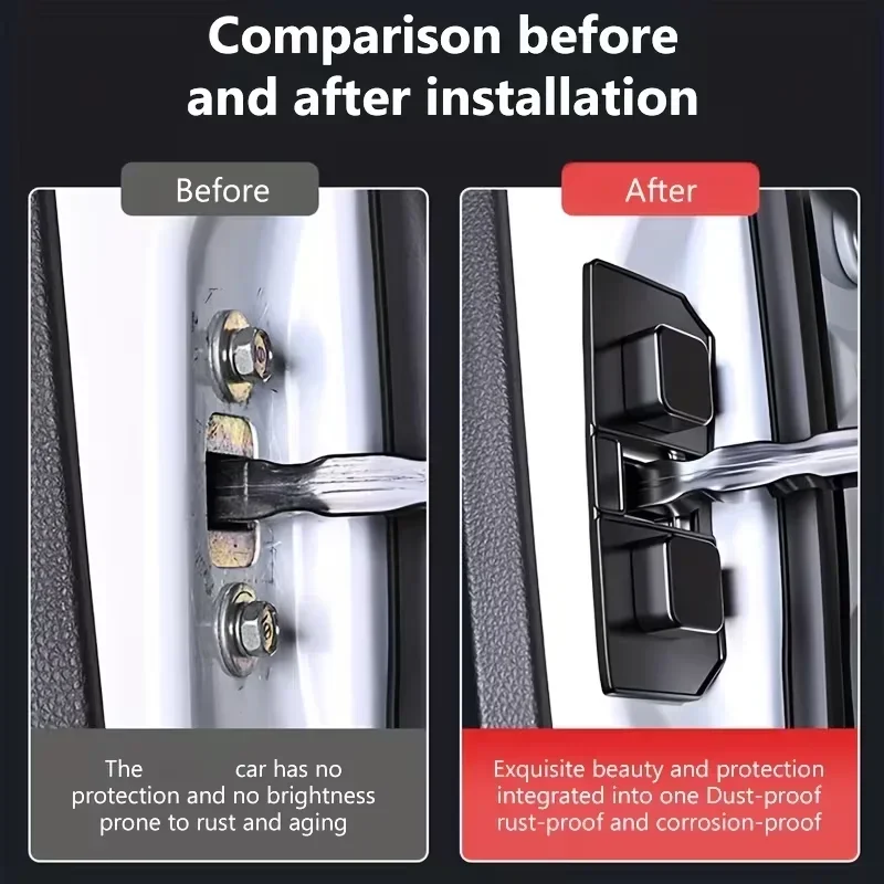 4Pcs Automobile Door Cushion Waterproof Self-Adhesive Silica Gel Shock Pad General Automobile Door Shock Absorber