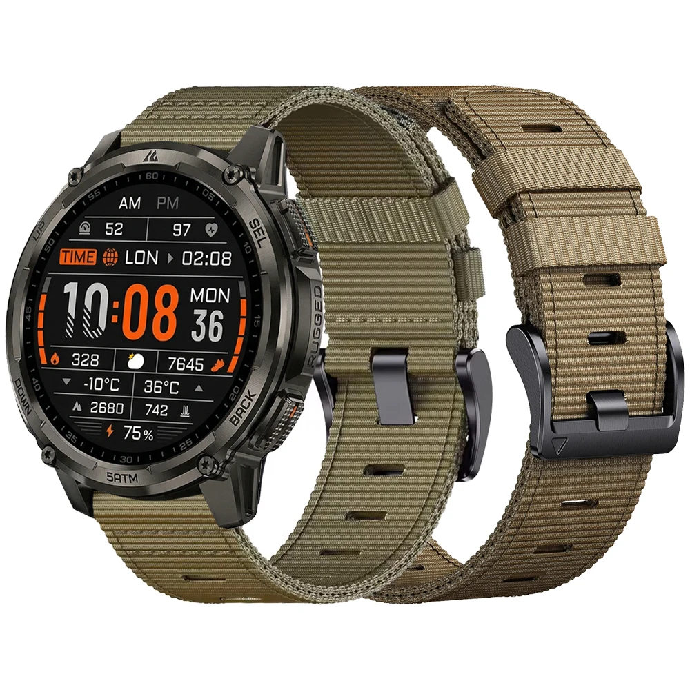 Correa de nailon de 22mm para KOSPET TANK M4C M4 M3 Ultra M2, pulsera deportiva para KOSPET TANK T4C T4 T3 Ultra 2 T2/MAGIC P10 R10