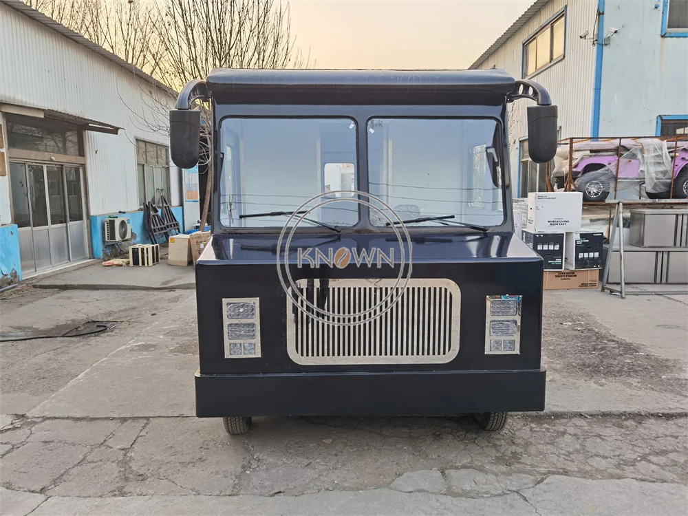 Street Electric Food Truck Van Mobile Coffee Pizza Trailer Concession Food Cart Custom Fully Equipments