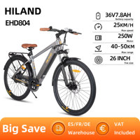 HILAND EHD804 Adult Electric Bicycle 250W 26 Inch Electric Bike 7.8AH Lithium Battery Mountain Wide Tire Electric Bike