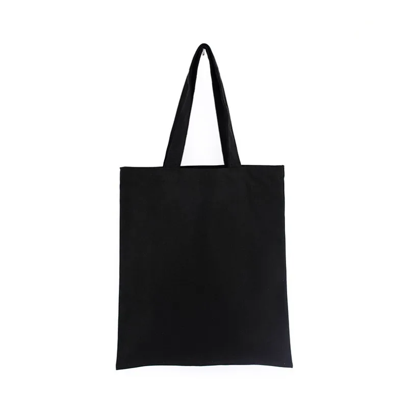Custom Print Logo Solid Color Blank Color Hand-held Canvas Bag Shopping Eco-friendly Bag Ins High-end Shoulder Canvas Bags