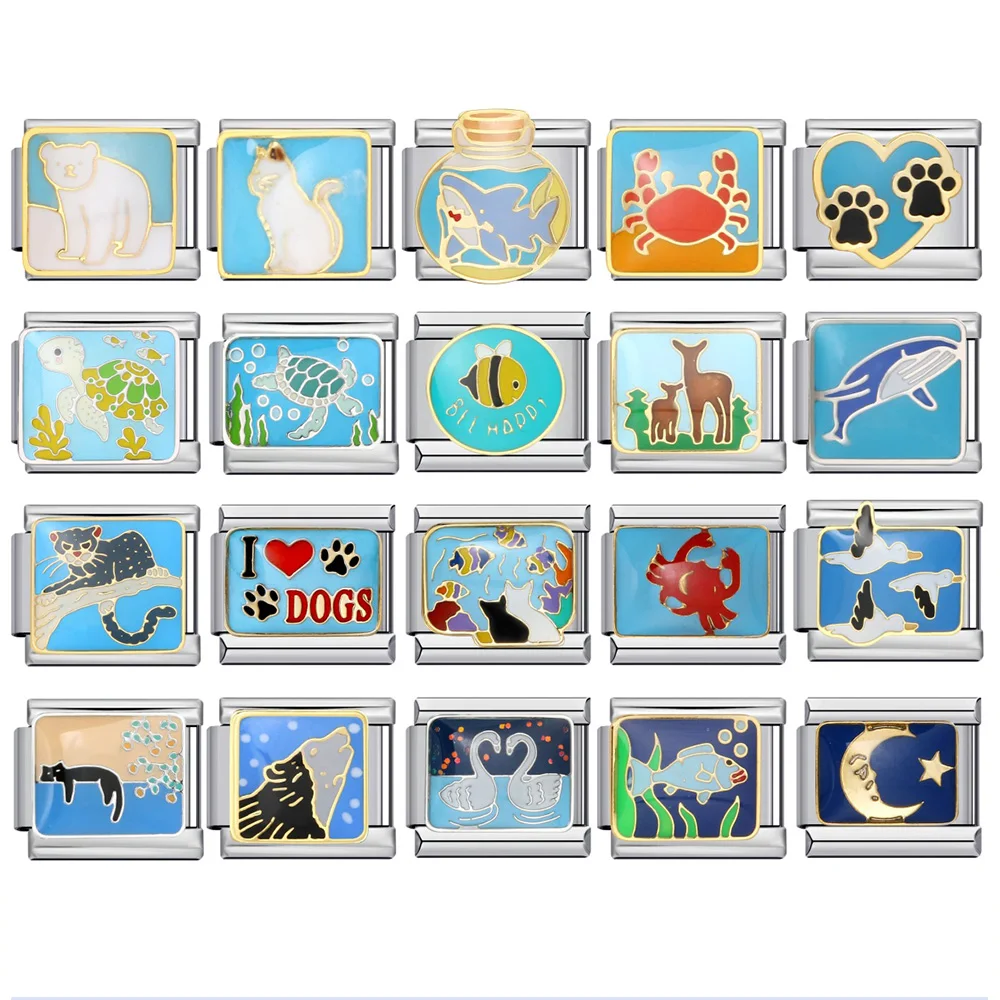 Новые-поступления-синие-милые-маленькие-животные-подходят-для-женщин-и-мужчин-браслет-из-нержавеющей-стали-итальянская-ссылка-9-мм-очаровательные-ювелирные-изделия-сделай-сам-изготовление-подарков