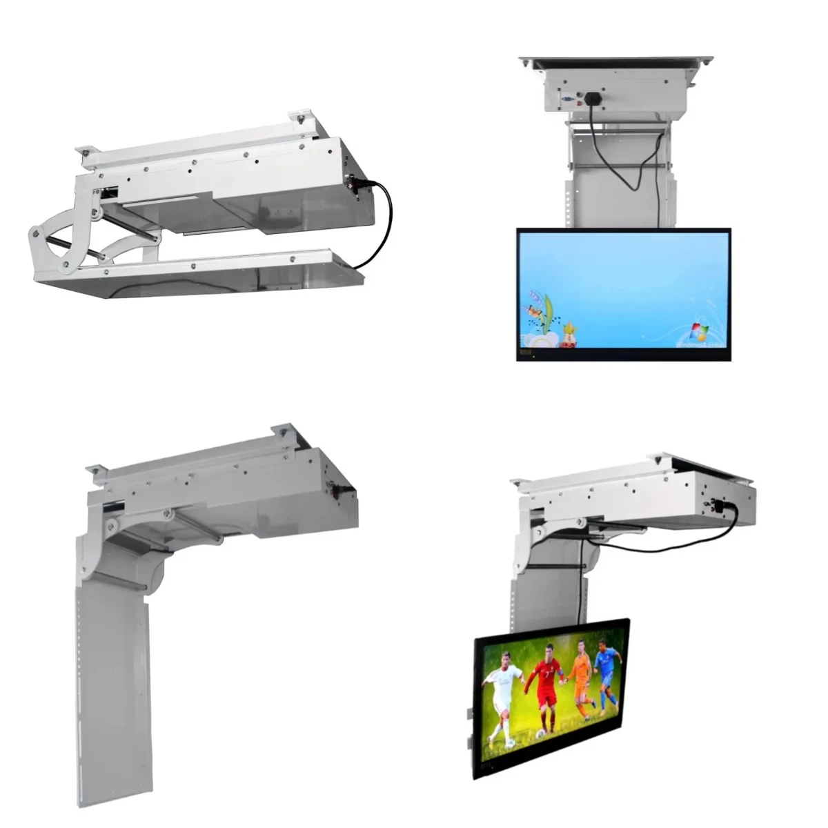 Gold Seller unique Customized 32-75 Hidden Ceiling Retractable Flip Down TV Mount Motorized Electronic Ceiling Flip TV Lift TV