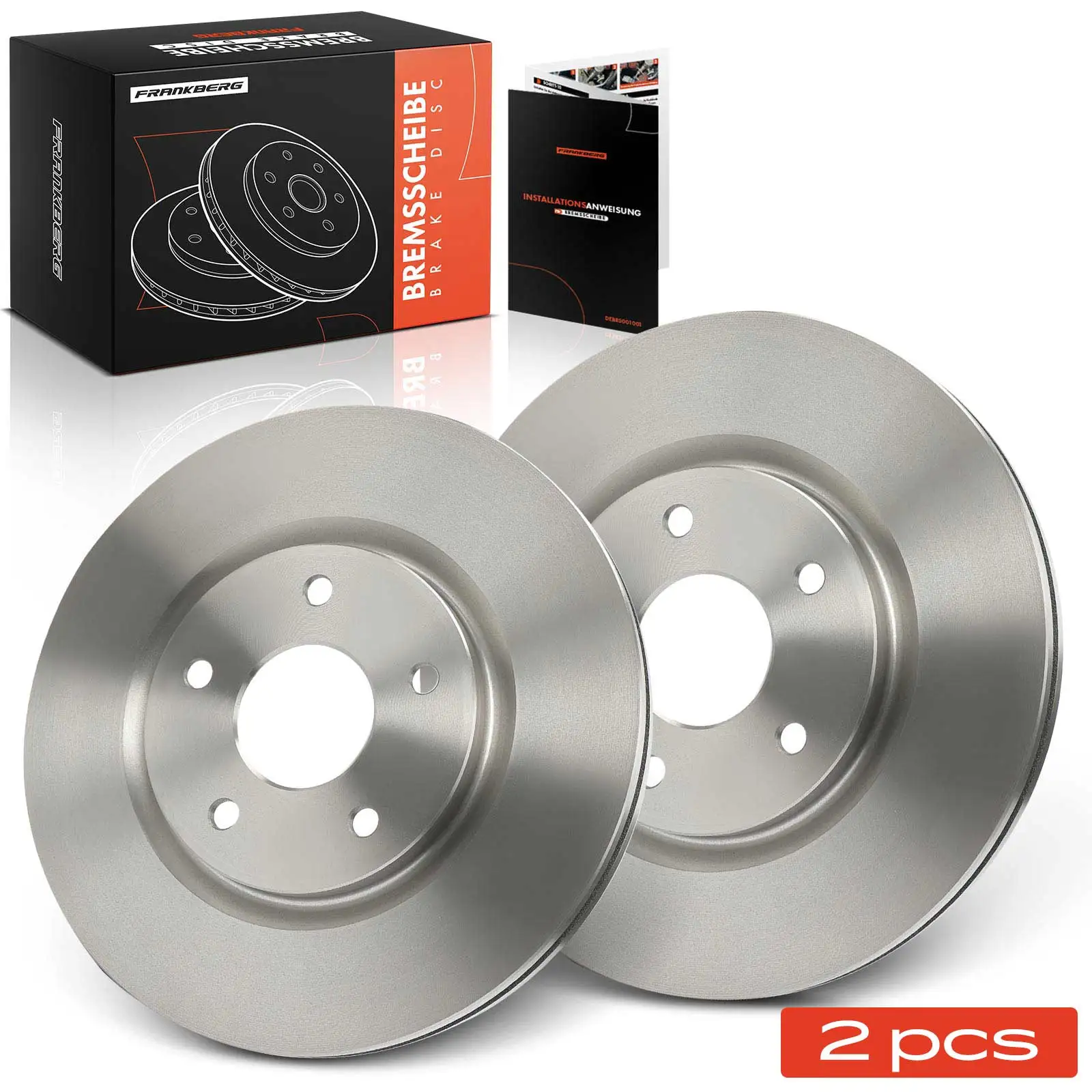 Frankberg 2x Disques de frein pour essieu avant pour Chrysler Grand Voyager V Dodge Journey Fiat Freemont Lancia MPV 4779712AA K68192969AA