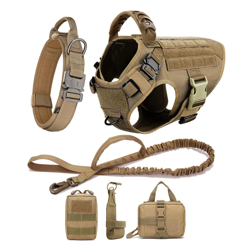 

Large Dog Carrier Collar Bag Pet German Shepherd Training Walking Vest Dog Carrier Medium Dog Pet Clothing Set