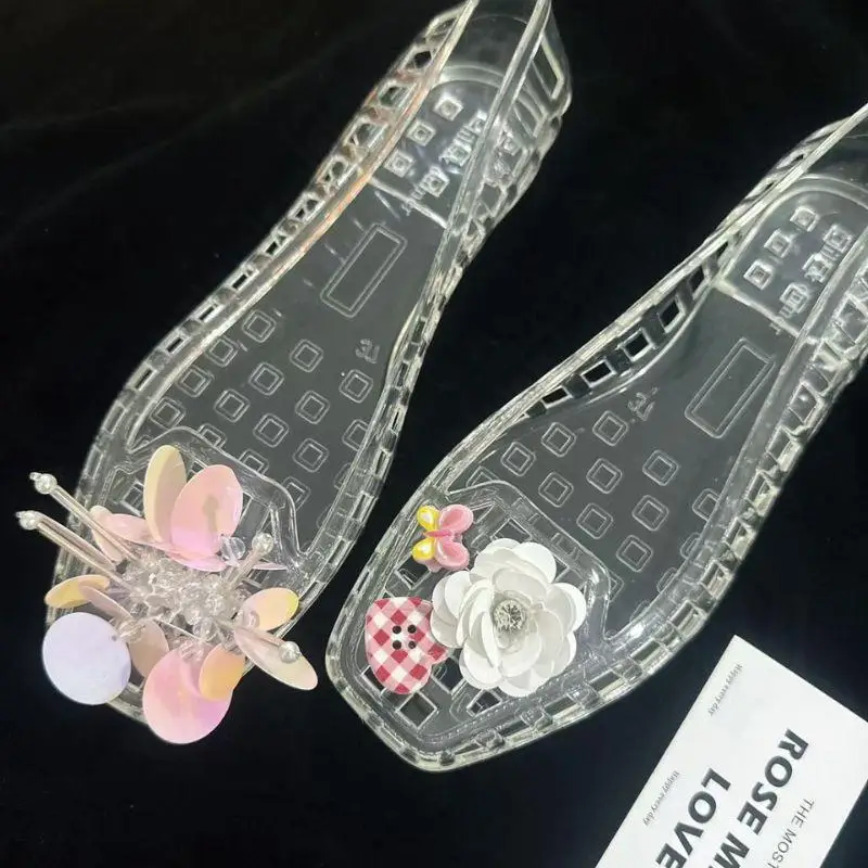 

Dopamine Handcrafted Beaded Jelly Shoes Sports Sandals Accessory DIY Decorative Shoe Flower Slippers Colorful Buckles
