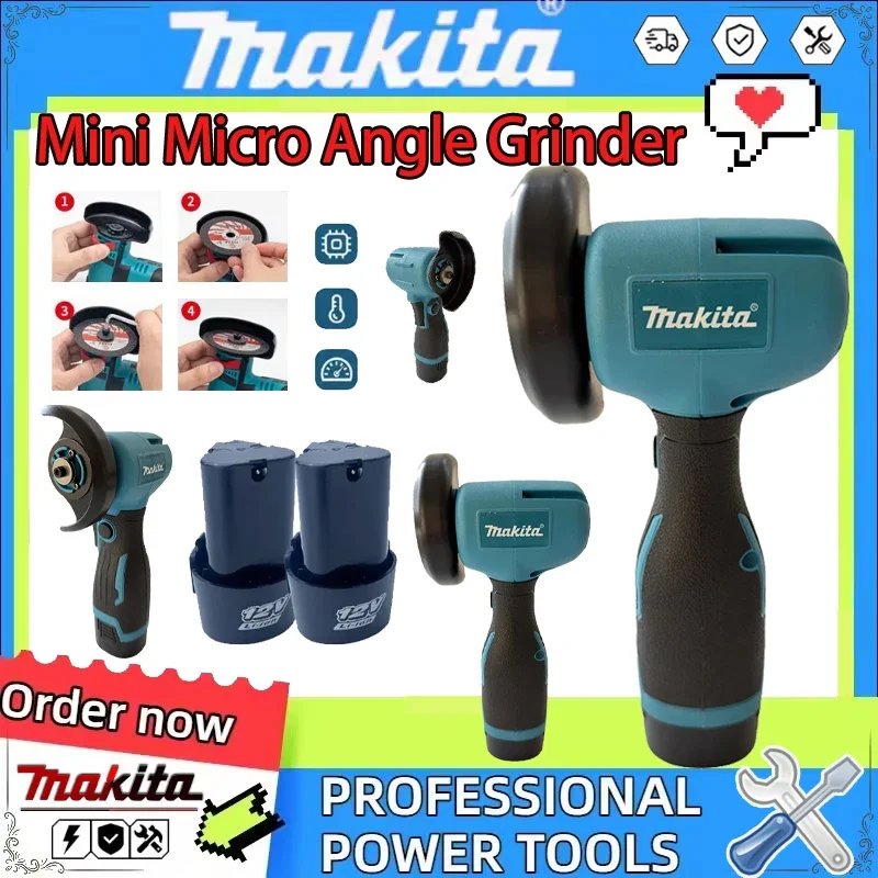 

Аккумуляторная мини-угловая шлифовальная машина Makita 12В с алмазным отрезным и полировальным диском