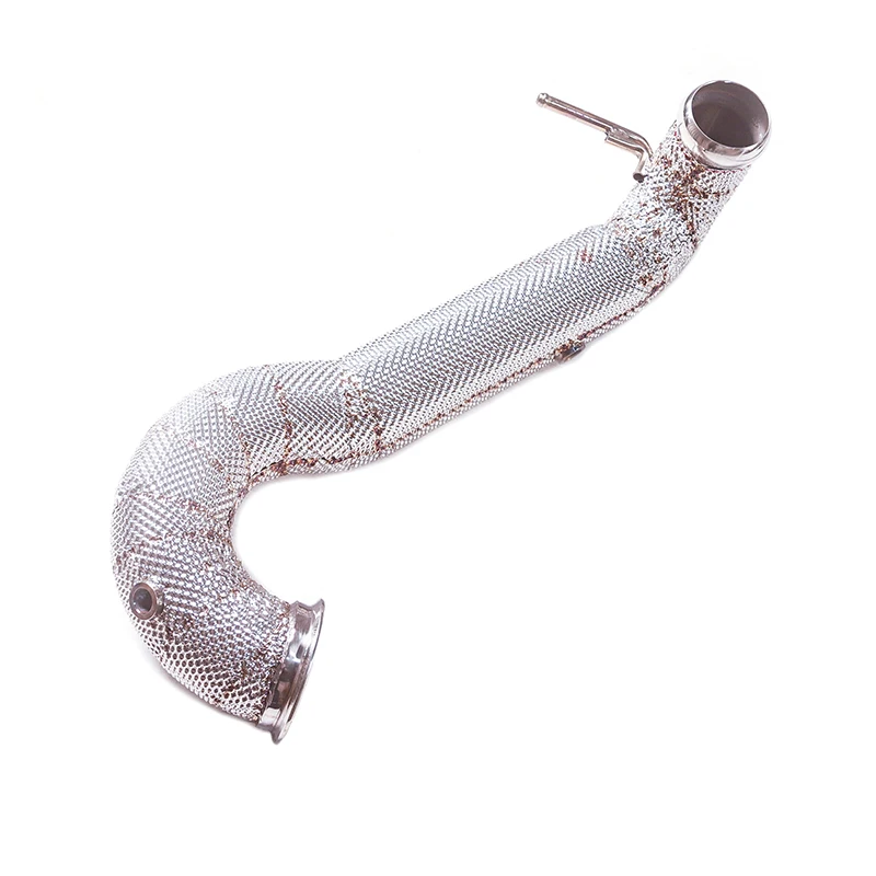 

Подходит для Mercedes-Benz CLA45 2.0T, высокопроизводительный безкатализаторный даунпайп из нержавеющей стали 304 с изоляцией.