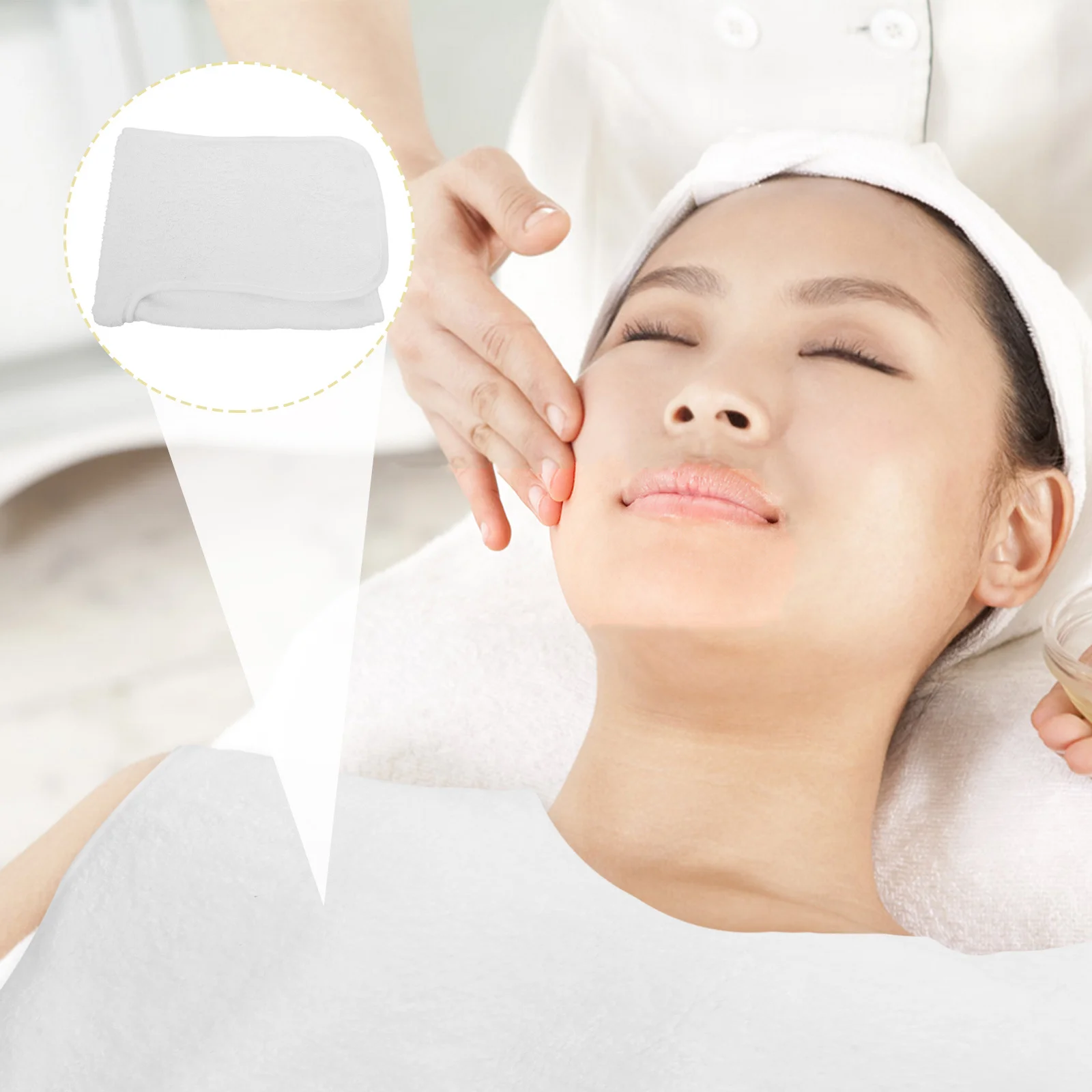 

4Pcs Split Design Facial Towels Coral Fleece Soft Esthetician Towels Spa Massage Face Cloth Professional Equipment