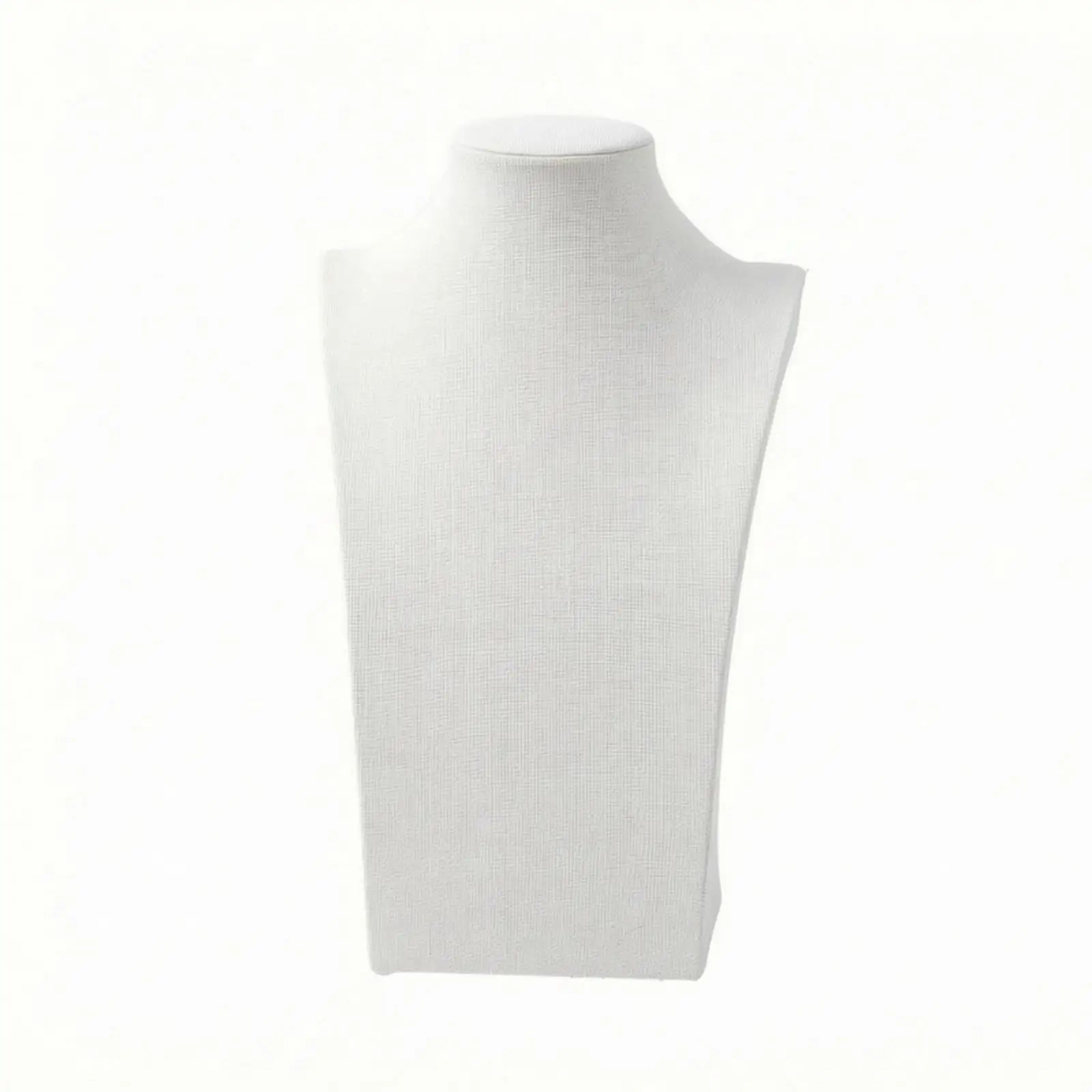 Necklace Display Bust Linen-Covered Necklace Display Stand Countertop Jewelry Bust Stand for Jewelers, Collectors, Showrooms,