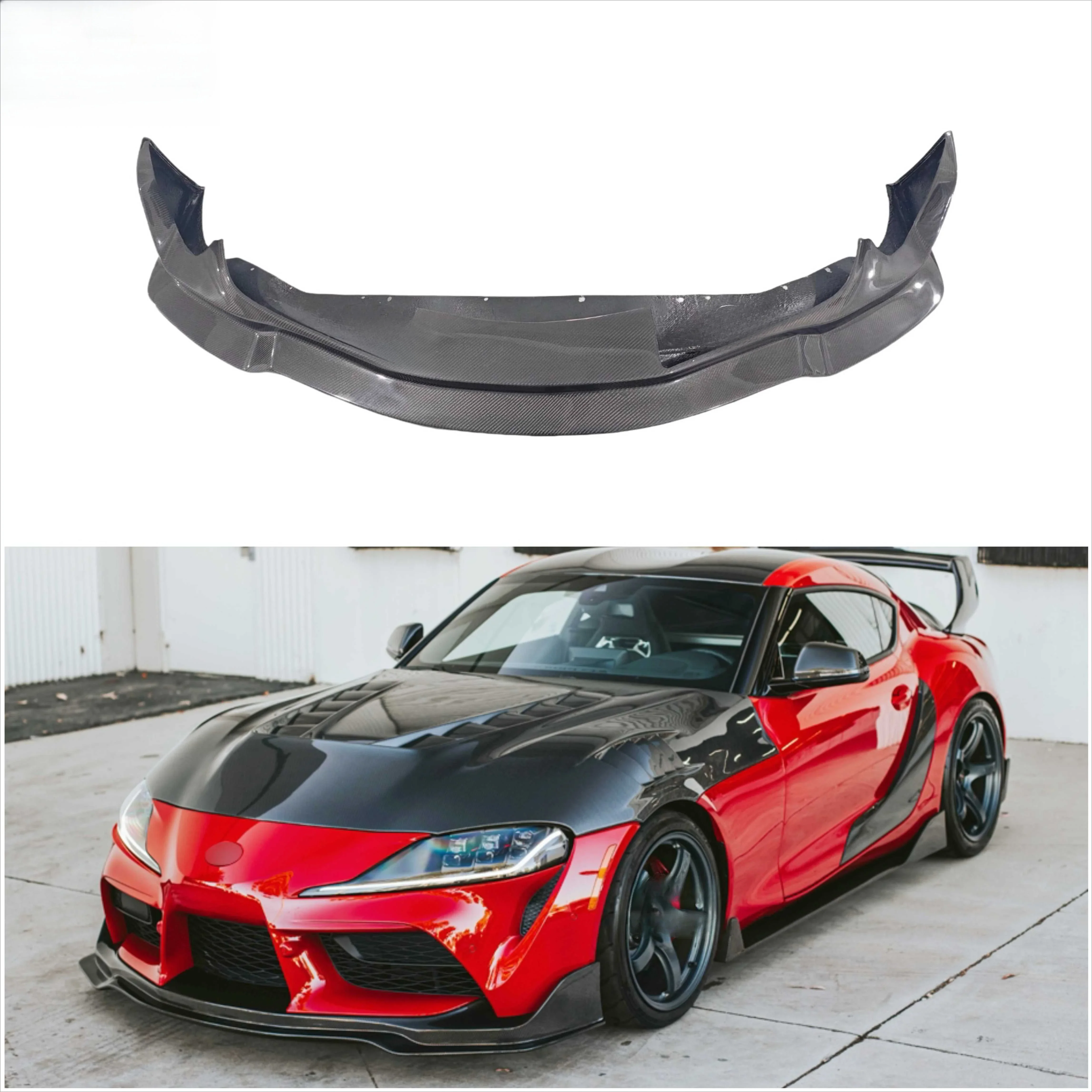

Seibo Style Carbon Fiber Front Bumper Lip For Toyota GR Supra A90 A91 2019-2025 MKV MK5