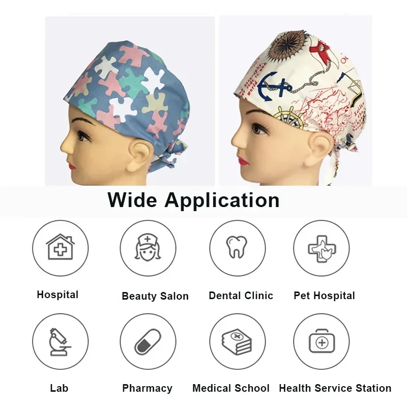 Summer Surgical Cap Woman Caps Dentist Scrub Women's Surgeon Man for Men Hats Man Surgery Nurse Medical Operating Room Winter