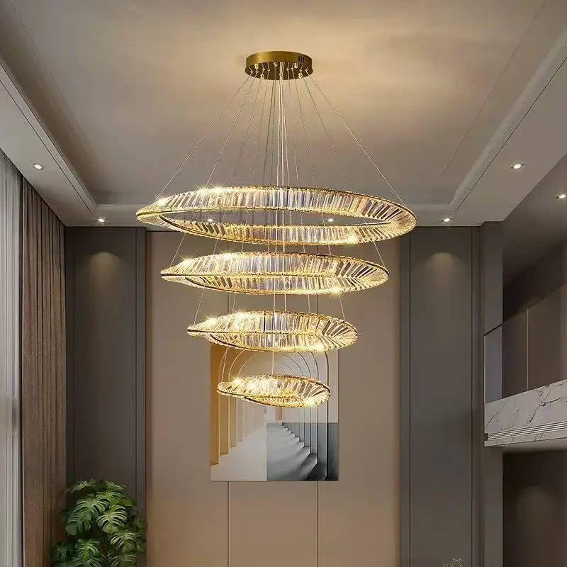 Modern Design Luxury Crystal Ceiling Chandeliers for Kitchen Livning Room Hall Lobby House Decror Lighting LED Hanging Lamp