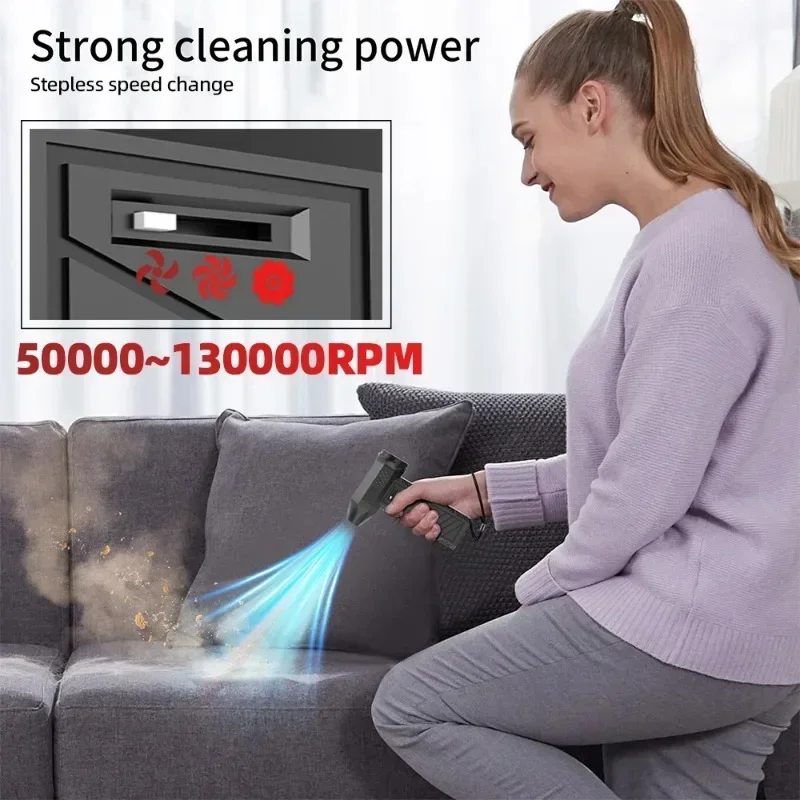 New Blower Handheld Mini Violent Fan Dust Collector Portable Cordless Electric Camping Combustion-assisting Dust Removal Air Gun