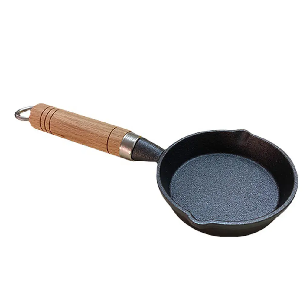

1pc Hot Oil Small Pan Cast Iron Frying Mini Household Cooking Smooth Surface Easy Clean Pancake Omelette Camping Hiking Picnic