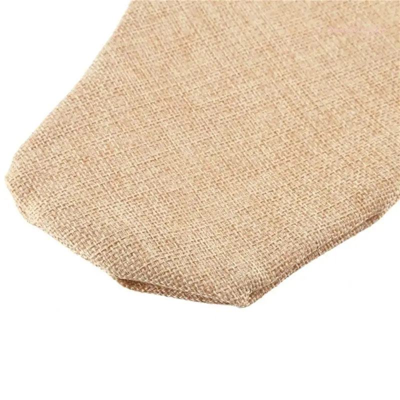 ชุด 2 สีสัน Burlap ถุงน่องสำหรับเด็ก Candy คอนเทนเนอร์คริสต์มาสถุงเท้าเทศกาลเครื่องประดับ Party Supplies