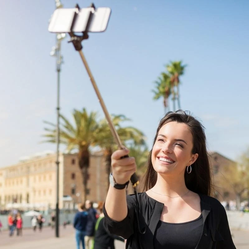 Selfie Gimbal Extension Pole لـ OM4 MOBLIE3SMARTPHONE تمتد كاميرا GIMBAL من 7 بوصات إلى 28 بوصة