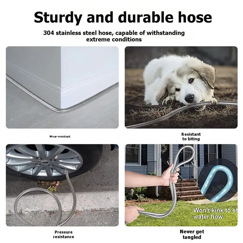 ABNM Short Garden Hose 10Ft Connectors, Drainage Hose