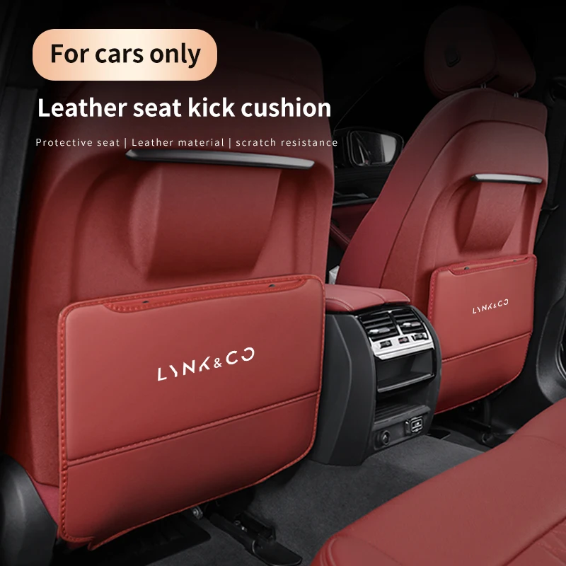 For LYNK&CO 03+ PHEV 05 09 PHEV MHEV 01 02 06 Car Seat Backrest Anti-kick Pad Seat Back Organizer Storage Bag Auto Accessories