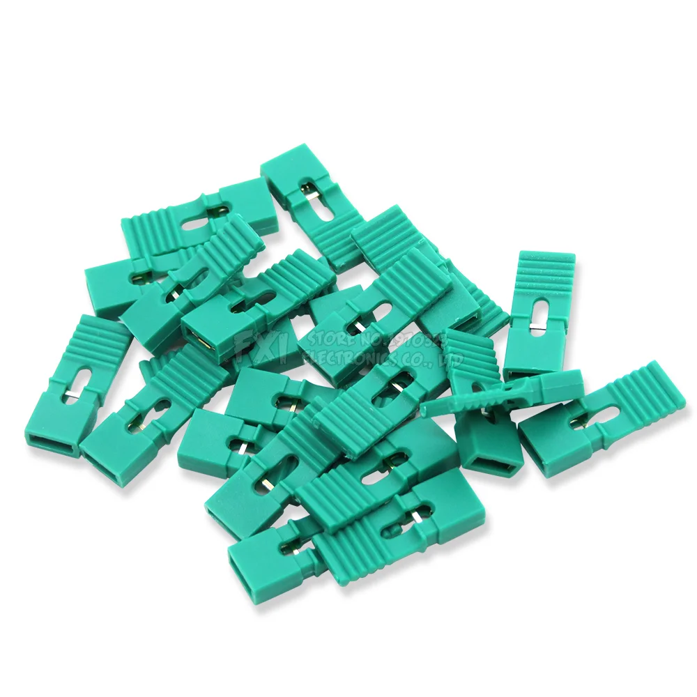 100PCS Jumper Cap 2.54mm Pitch Pin Header Connector Long Type Jumper Plug Cover DIY Repair Parts