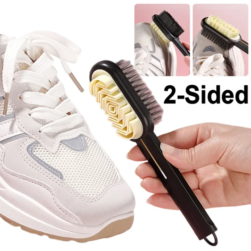 2-Sided Cleaning Brush Soft Rubber Shoes Brushes Suede Nubuck Nursing Shoes Brushes Boot Cleaner Household Cleaning Accessories