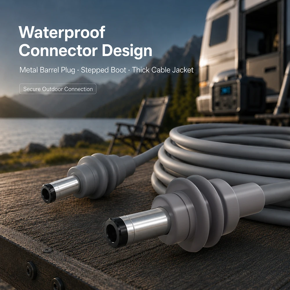 Starlink Mini DC Power Extension Cable 12V Waterproof Cord Heavy Duty Outdoor Wire for RV Camping Power Station Weatherproof