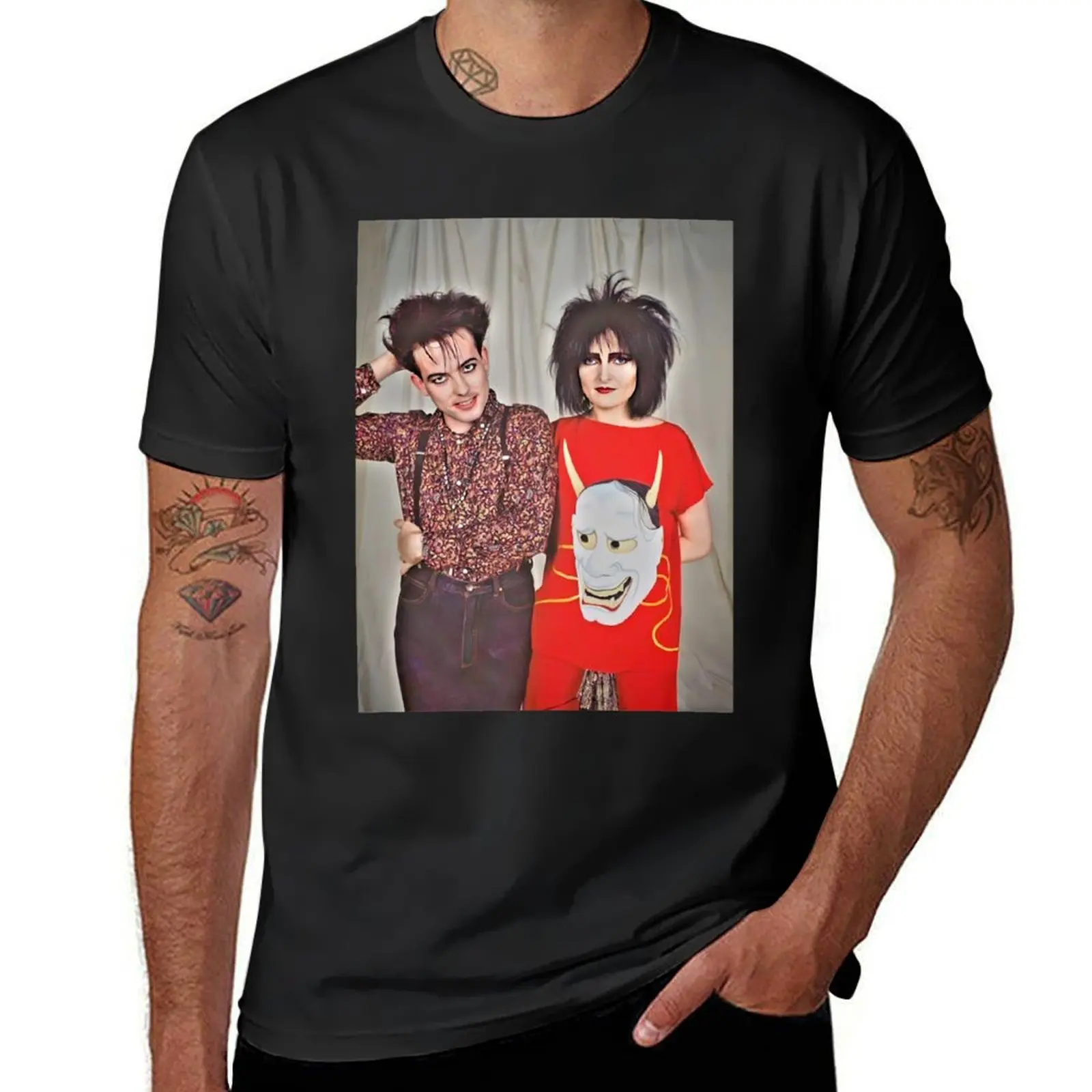 PhotoGrap ART Robert smith and siouxsie sioux T-Shirt customizeds vintage Short sleeve tee summer top funny t shirts for men