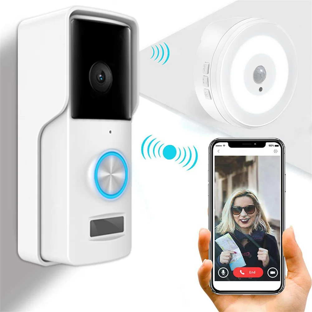 Tuya Video Doorbell WiFi Wireless Door Bell DC AC Battery Powered HD 1080P Camera Work with Alexa Google for Home Security