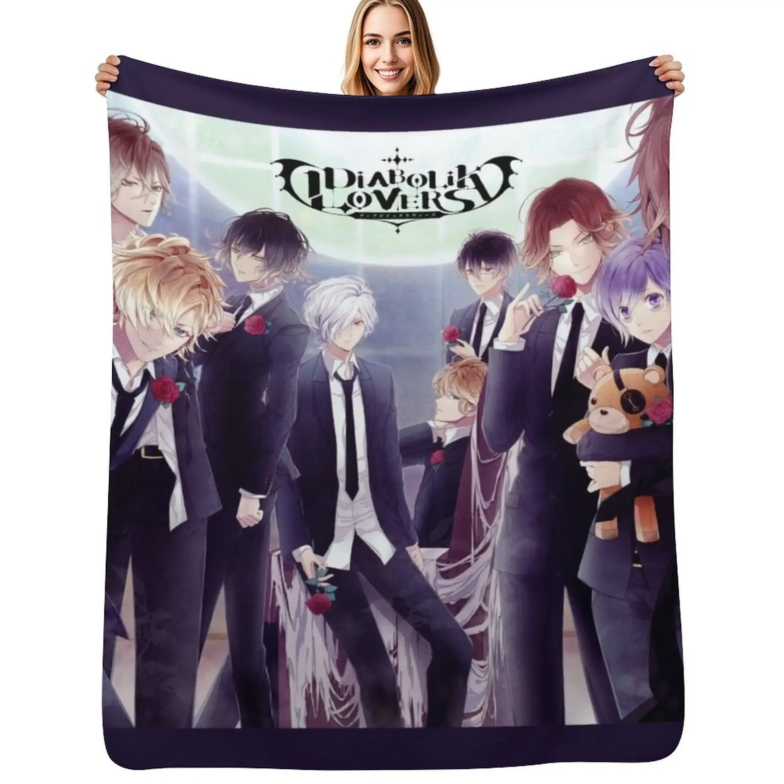 

Diabolik Lovers Full Moon Throw Blanket Soft Beds Large warm winter for babies Blankets