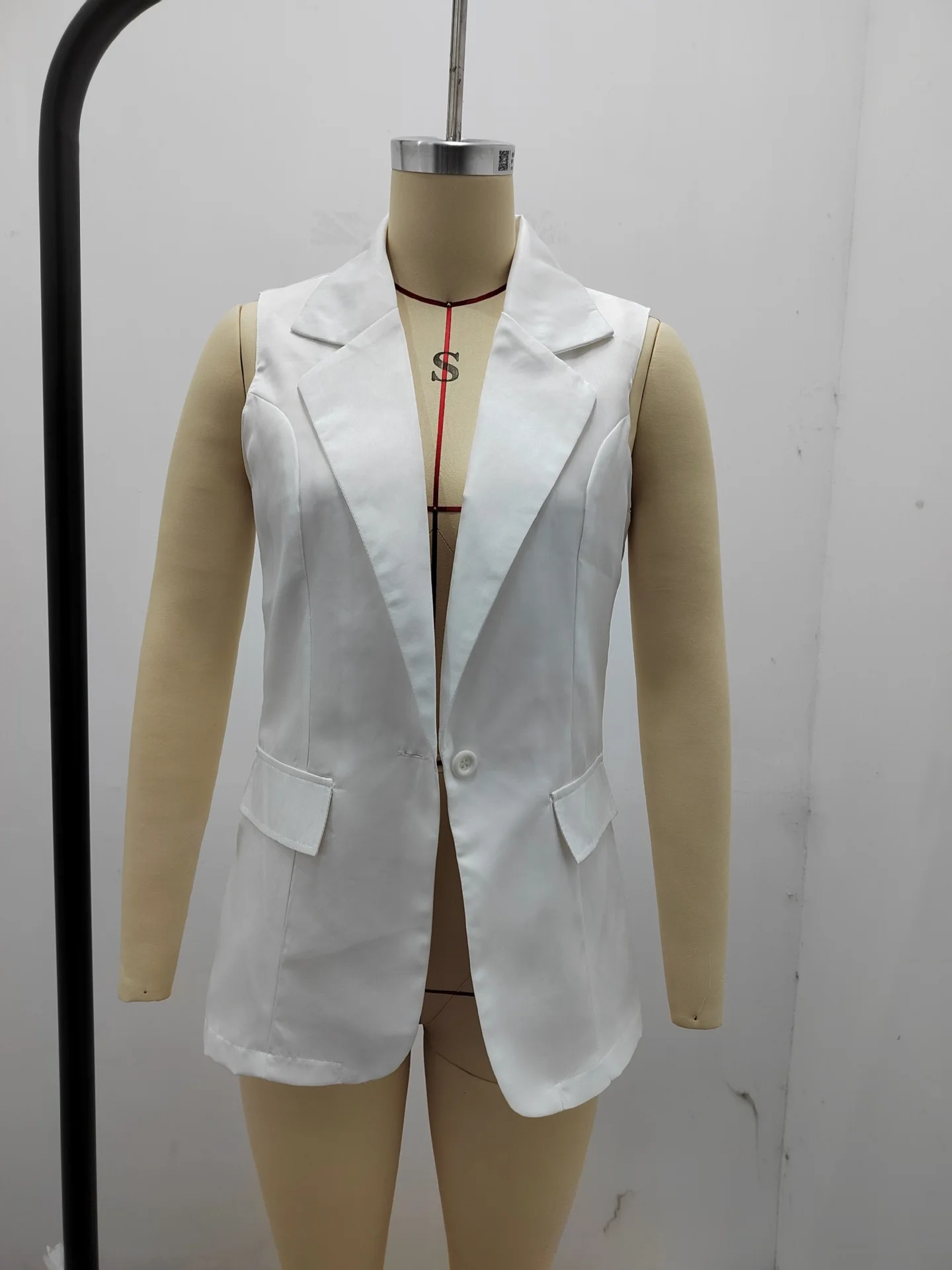 Chaleco de plumón para mujer, chaqueta sin mangas, abrigo de otoño e invierno, prendas de vestir, traje cárdigan femenino