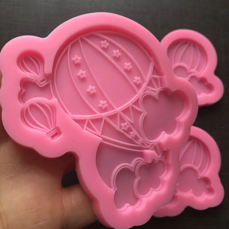 Cloud Rainbow Silicone Fondant Mold Hot Air Balloon Chocolate Gumpaste Moulds 3D Cake Decorating Tools