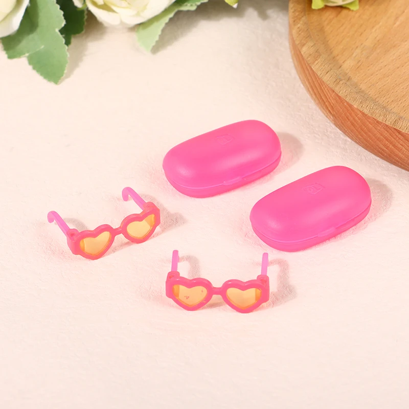 Dollhouse Mini With Glasses Case Doll Glasses Bulk Toys Drip Glue Mobile Phone Case