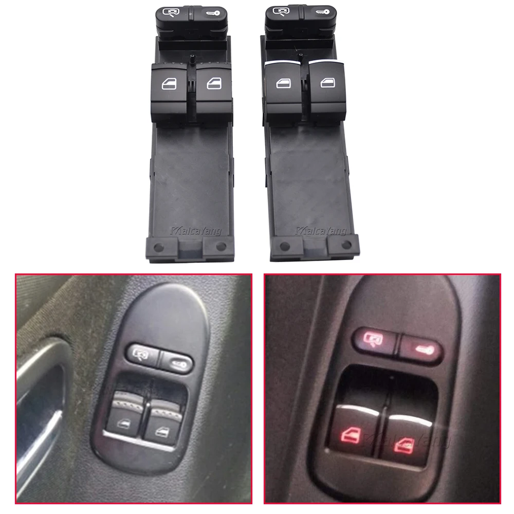 Nowy elektryczny czarny przełącznik podnośnika szyby głównego do VW Bora Golf 4 Passat 3B/3BG Seat 1J 3959857