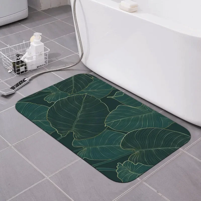 Ocean Turtle Starfish Pattern Bath Mat Non-slip Absorbent Bathroom Rug for Home Decor Washable Floor Mat Seaside Style Carpet